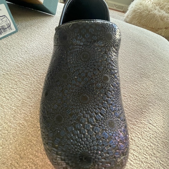 Dansko Blue Patterned Clogs - Picture 3 of 5